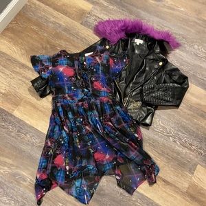 D-Signed Descendents Dress and Faux Leather Jacket